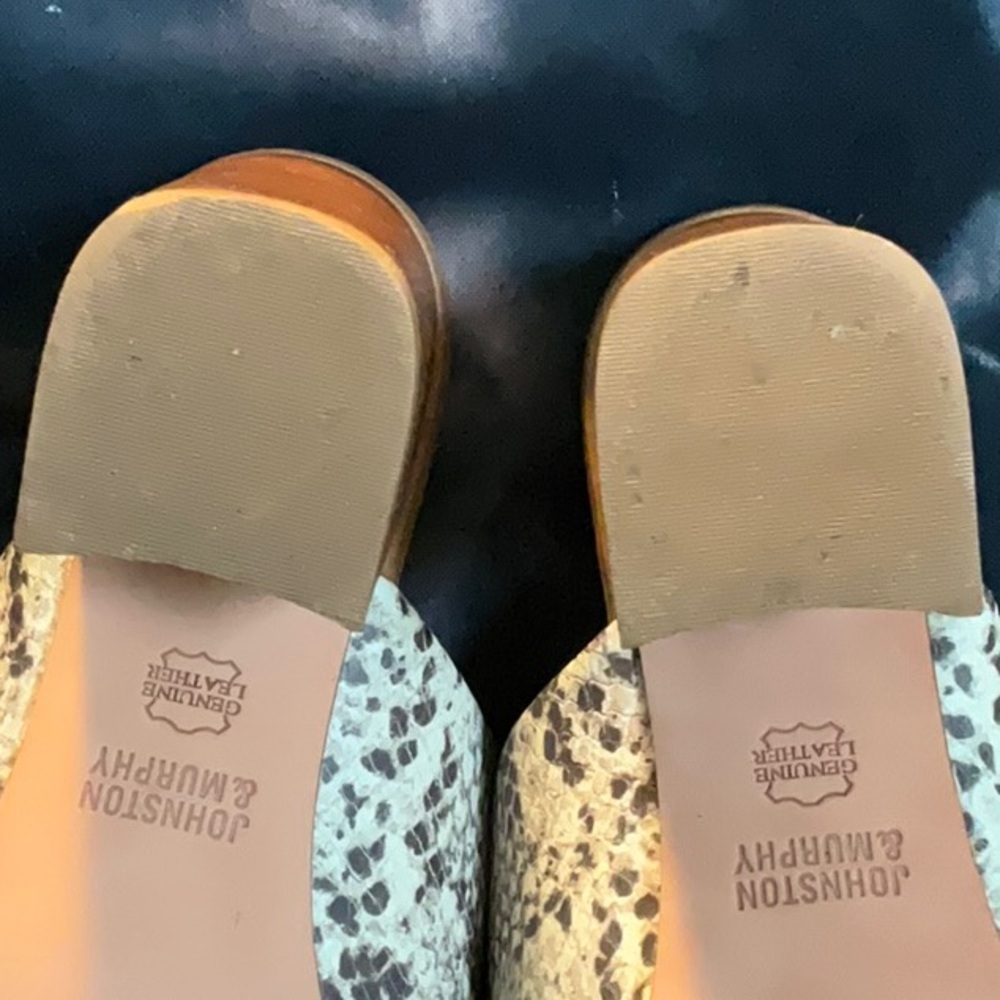 Snakeskin Pattern Women's Heeled Sandals - Picture 8 of 10